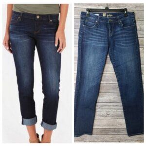 4 KTFK Catherine Boyfriend Dark Blue Wash Jeans